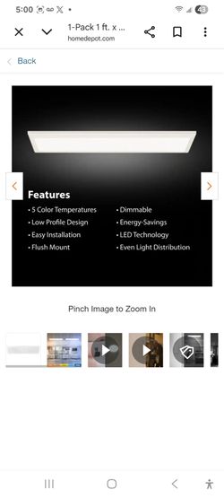 Commercial Electric flat panel light NIB