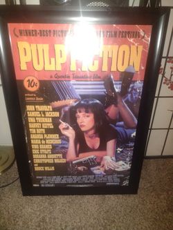 Framed Pulp Fiction Poster - 2006 Miramax Print