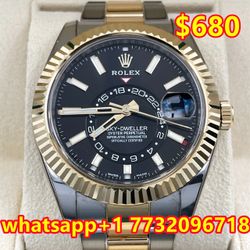 Authentic Rolex Ekanite Elegance Men Watch Women Watches 41mm