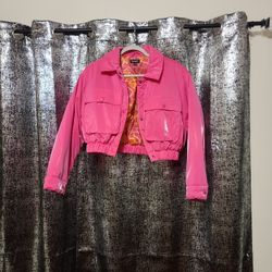 Hot Pink Cropped Jacket