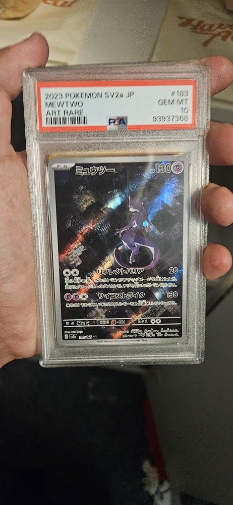 Sv2a Mewtwo PSA 10 Gem Mint Japanese Mewtwo 183/165 Art Rare SV2a Card  Pokemon 151