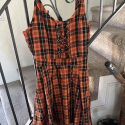 Halloween Plaid Dress 
