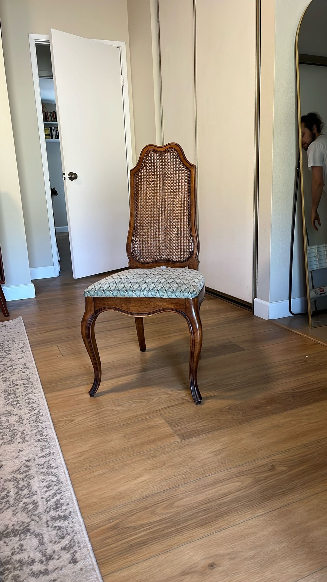 Vintage Cane Back Dining Side Chair