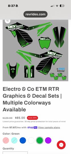 Etm rtr graphics kit firm on price