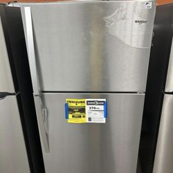 WHIRLPOOL Refrigerator 30’ Wide top freezer NEW  MSRP$ 1,099 🎈SALE$ 699 🎊🎉🥳🥗🍇👨‍👩‍👧‍👦🏡1 year warranty ! We have delivery 🚚 