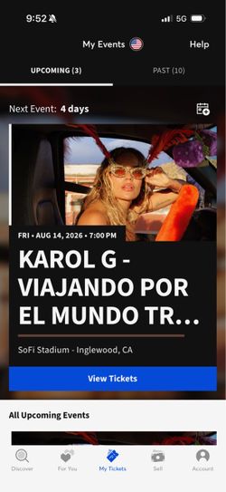 Karol G Concert Tickets