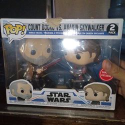 Count dooku vs anakin sky Walker Funko pop