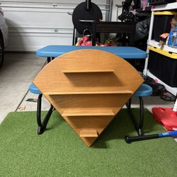 Vintage Solid Wood 4 Tier Hanging Wall Shelf Display