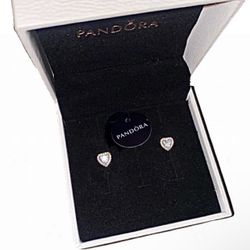Pandora Sparkling Elevated Heart Stud Earrings Rose Gold Gift Box 288427C01