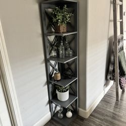 Grey Corner Shelf