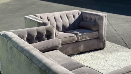 Free Delivery โข Modern Tufted Living Sofa Couch Loveseat Room Set
