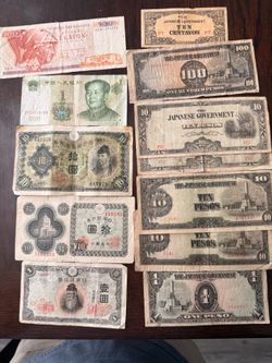 Vintage Foreign Banknote Collection Lot