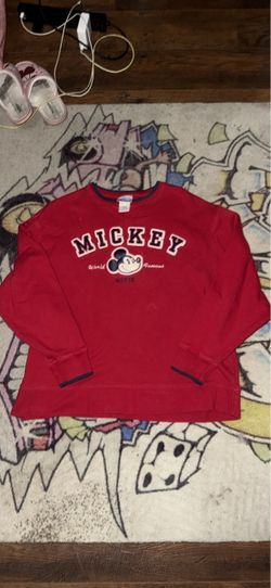 Mickey Mouse Crewneck Sweatshirt Red