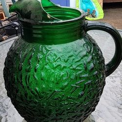 Forest Green Ice Lip Pitcher