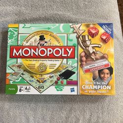 Monopoly Championship Edition Family Game With Trophy 2009 Hasbro Sealed 