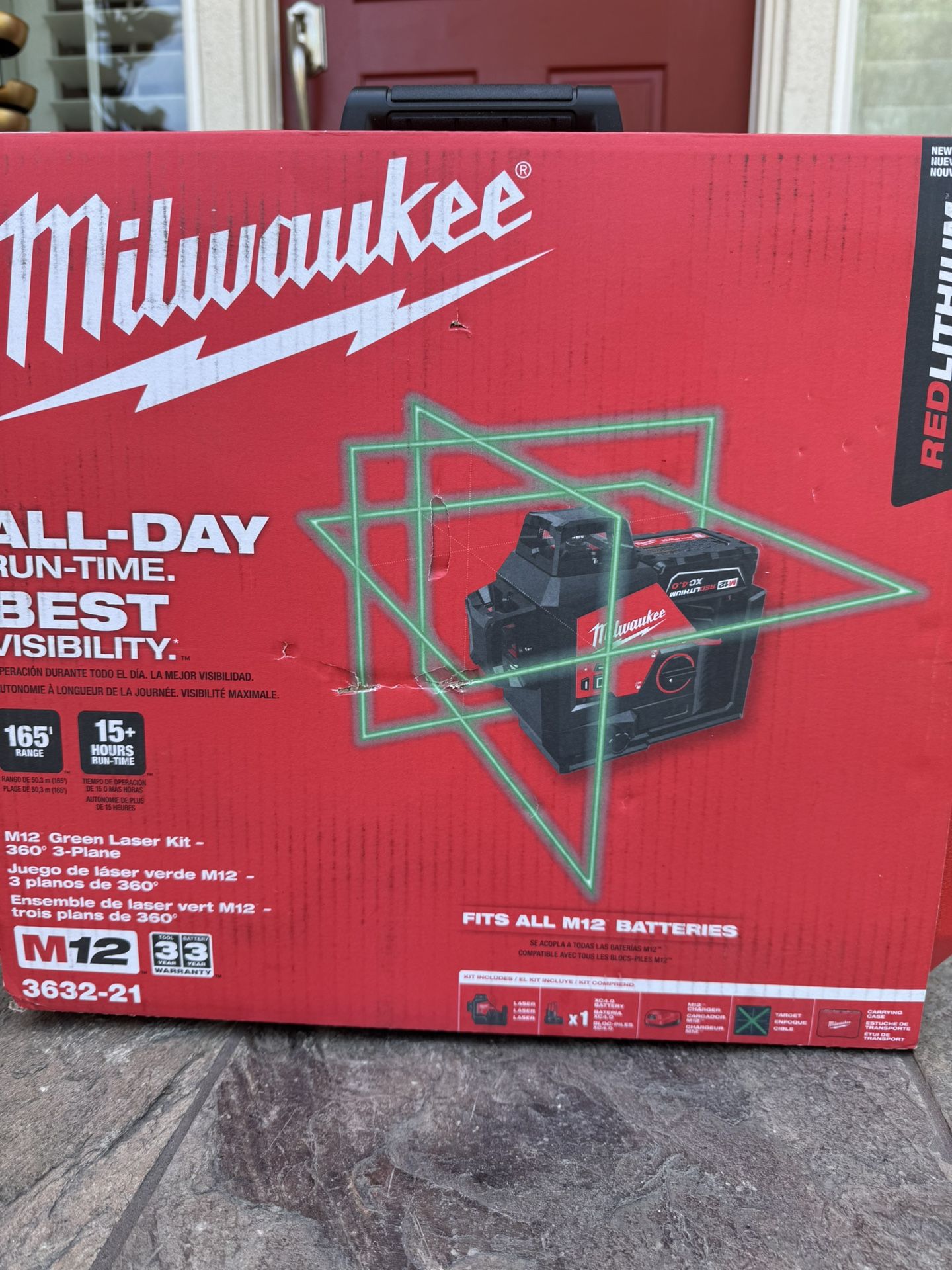 Milwaukee M12 360 Green Laser Kit