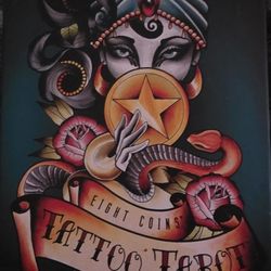 Eight Coins Tattoo Tarot Cards