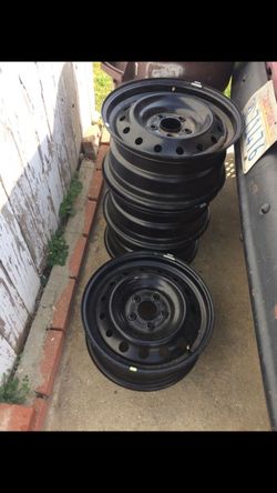 Steel wheels.