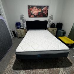 Full Size Mattress and Metal bed frame