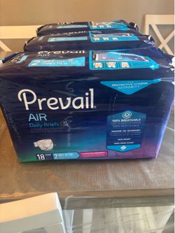 3 packs of 18 count PREVAIL AIR SIZE 2