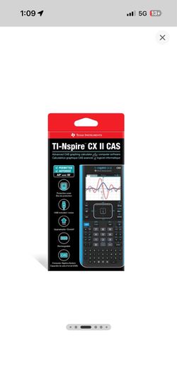 Texas Instruments Nspire CX I| CAS Graphing Calculator - Black: 64MB
