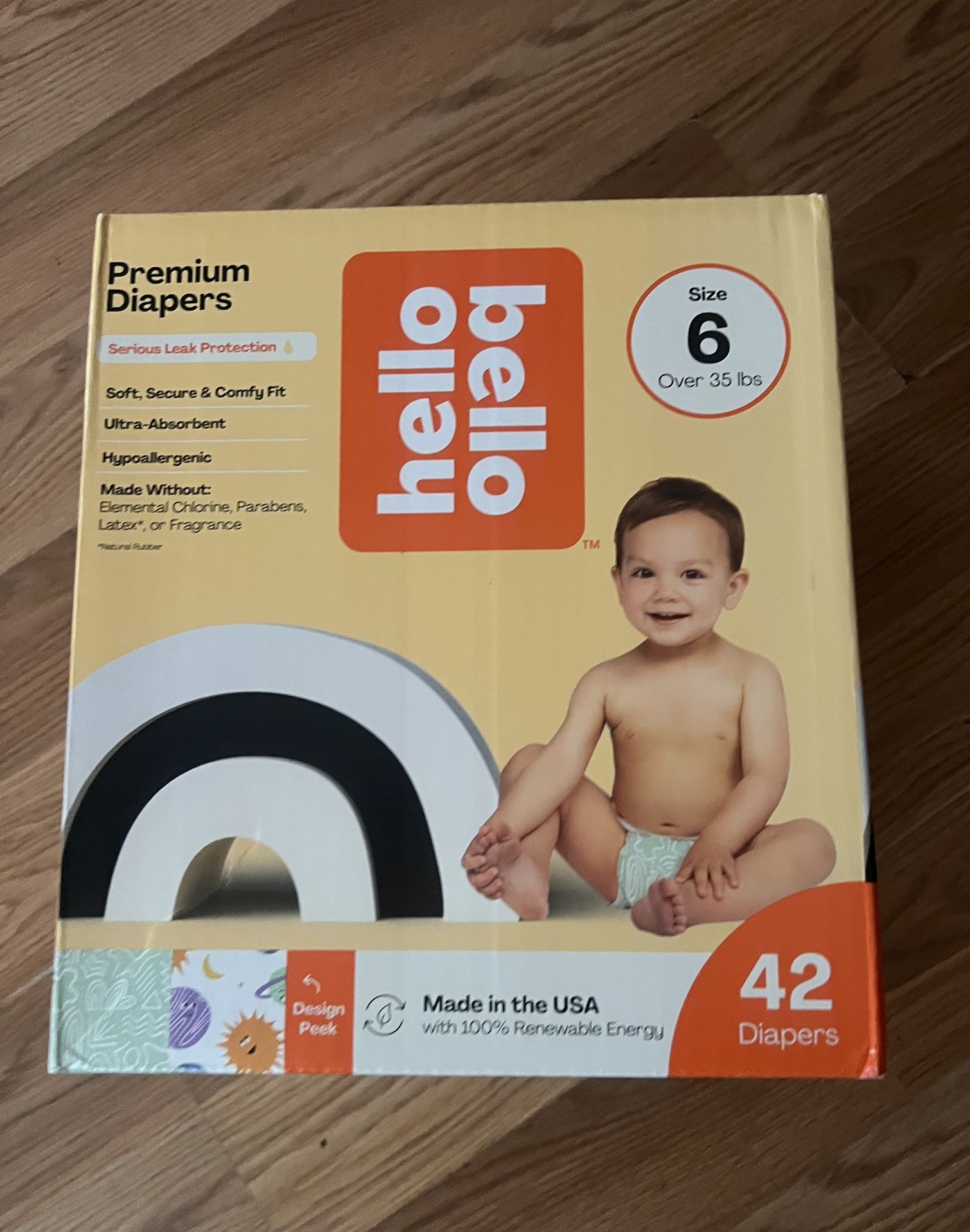 Hello Bello Premium Baby Diapers, Toddler Size 6, 42 Count