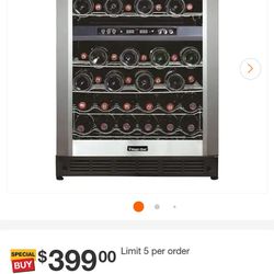 Magic Chef  Bottle Dual Zone Wine Cooler in Stainless Steel
