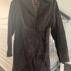 Brown Leather Coat Never Worn Tags Still On 
