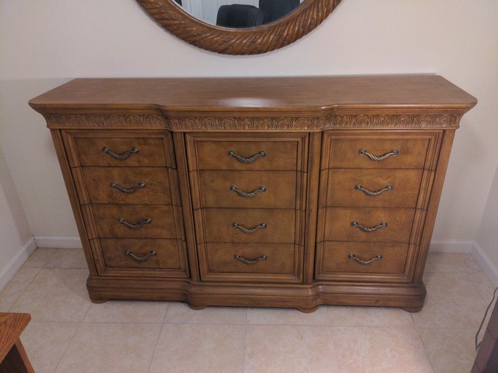 Wide Triple Drawer Dresser with 12 Drawers
