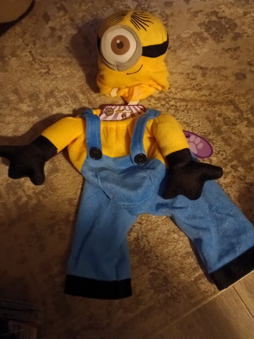 A Dog Costume Of A Minion Great For  Halloween Medium
