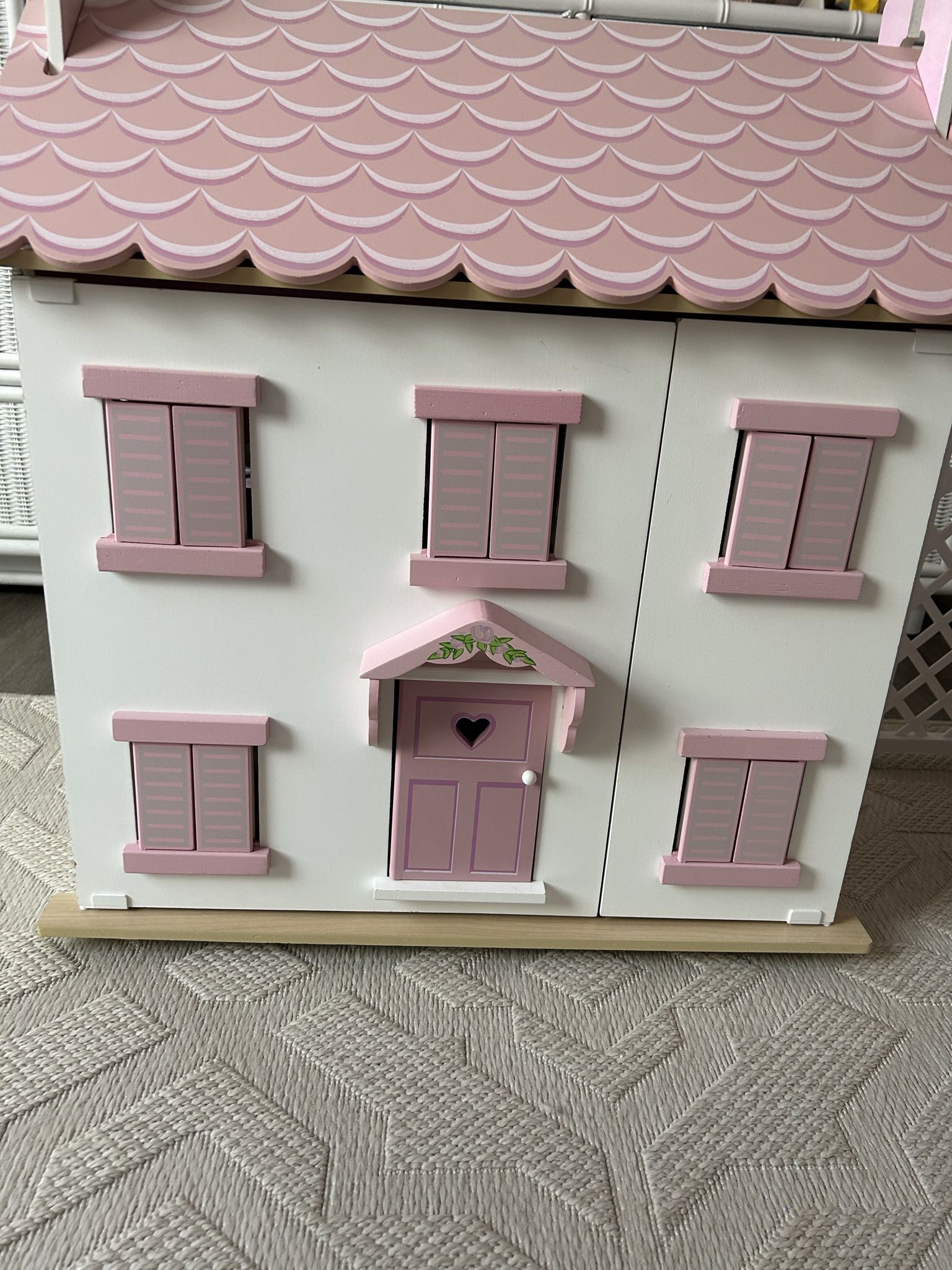 Girls Doll House Wooden / All Furniture Included