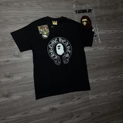 Chrome heart Bape T-shirt