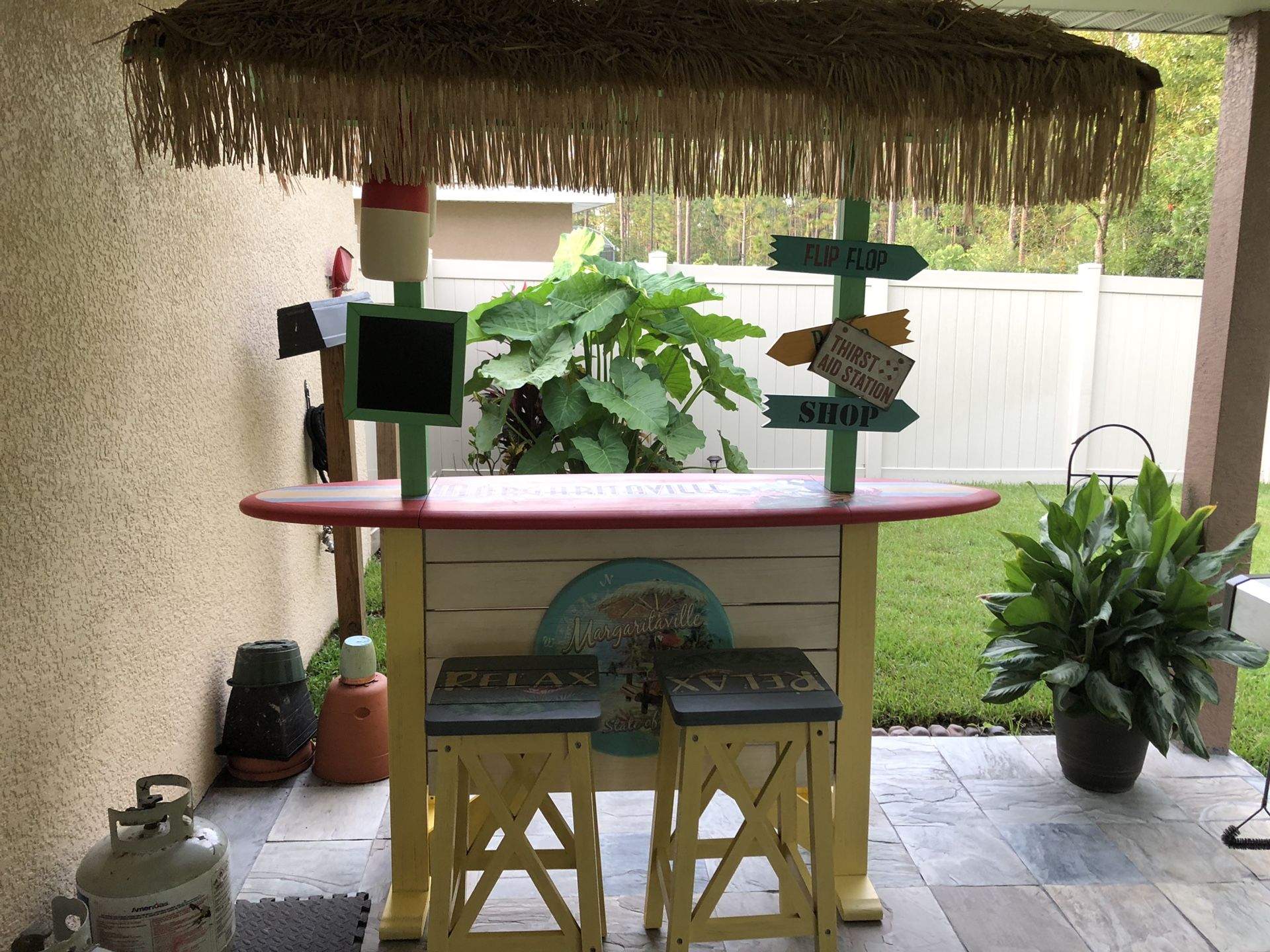 Margaritaville Bar with stools