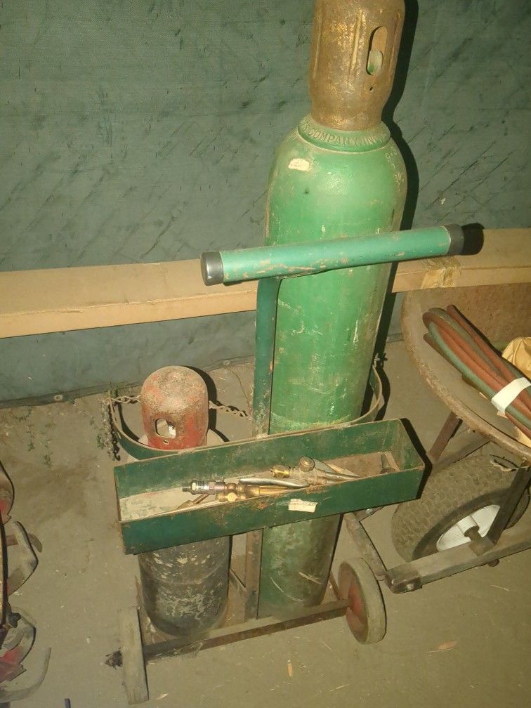 Oxygen and Acetylene Tanks