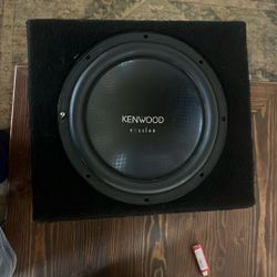 KENWOOD 12” SUBWOOFER WITH BOX 