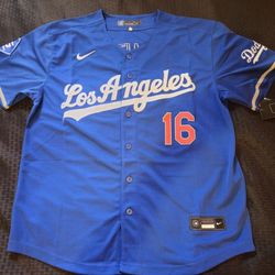 Dodgers Smith New Style Blue Jersey 