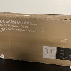 LG 34WP65C Curved UltraWide 34” Monitor Brand New Open Box