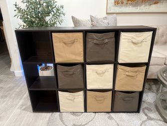 12 cube storage, toy bin or bookshelf includes bins