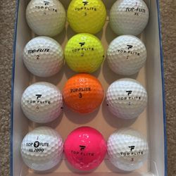 1 Dozen Of Topflite Golf Balls
