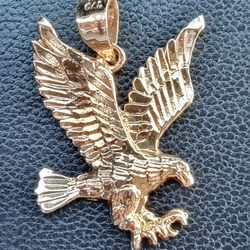 10k Yellow Gold Eagle Pendant 