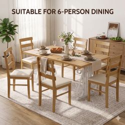Brand new modern dining table with 6 chairs
