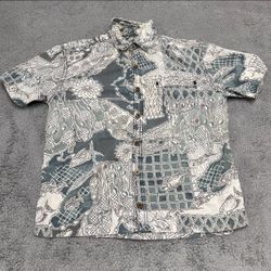 Kahala Hawaiian Shirt Mens Medium Aloha Button Up Short Sleeve