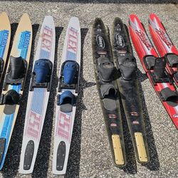 4 Pairs Of Combo Water Skis
