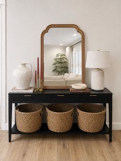 Studio McGee East Bluff Woven Console Table - Black