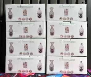 8-Pack WiFi Panorama 360° Security Cameras – New