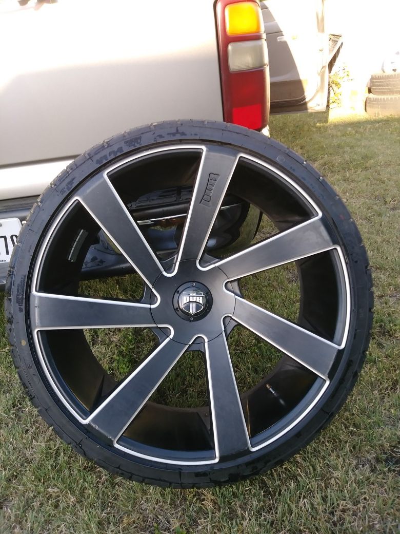24" DUB Directa wheels and tires