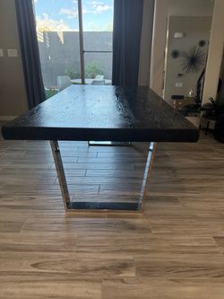 Modern Black Wood Table