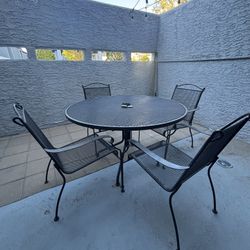 Wrought Iron Patio Table 