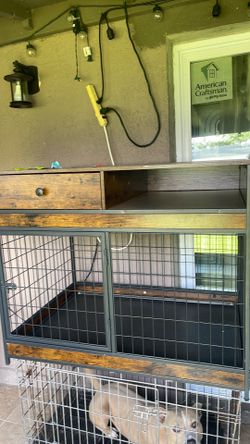 Dog cage table