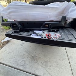 Steel Rear Bumper Fits 16-23 Tacoma with D-rings and LED Lights